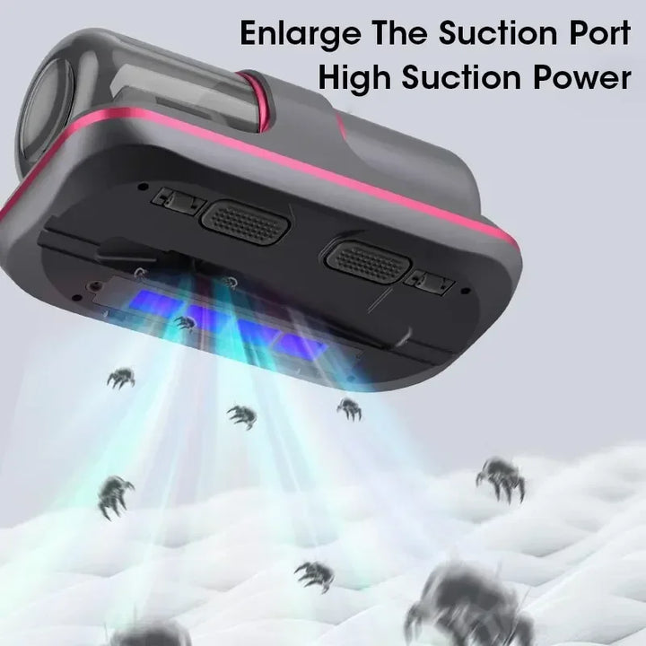 Aspirador Sem Fio 12kPa Ultravioleta Para Sofás E Colchões