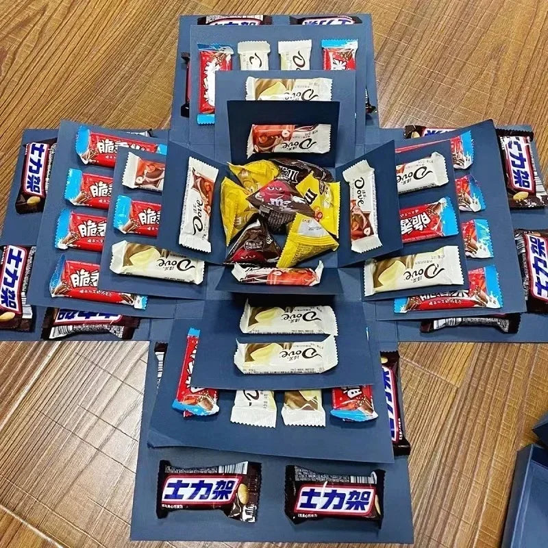 Kit De Caixa De Presente Explosão Surpresa Aniversário