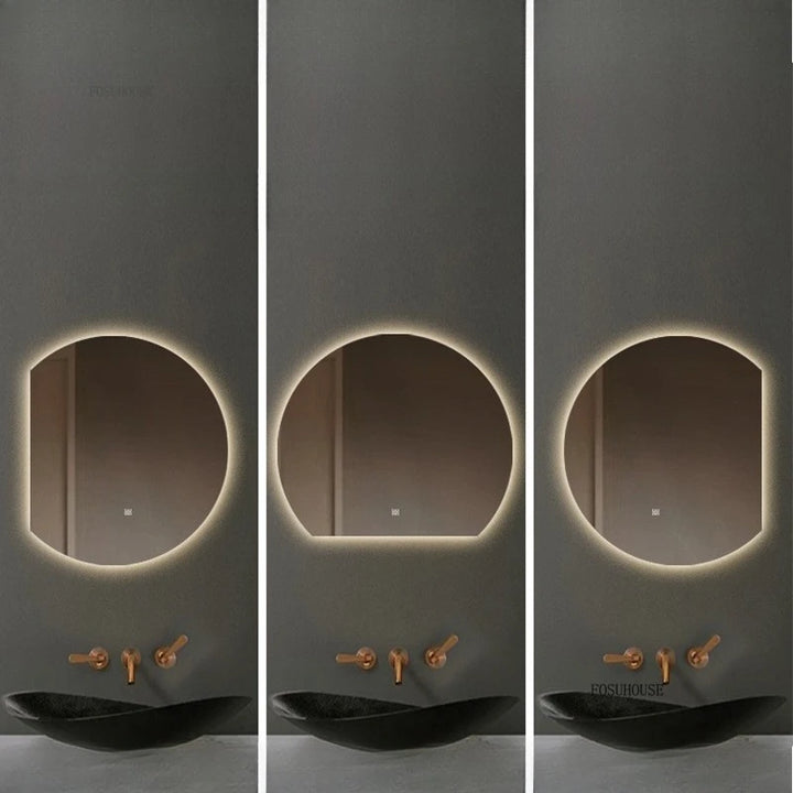 Nordic inteligente espelhos de banho bacia de lavagem de banheiro fixado na parede espelhos de banheiro anti-nevoeiro espelho de vestir hotel espelho decorativo by Casa Perfeita