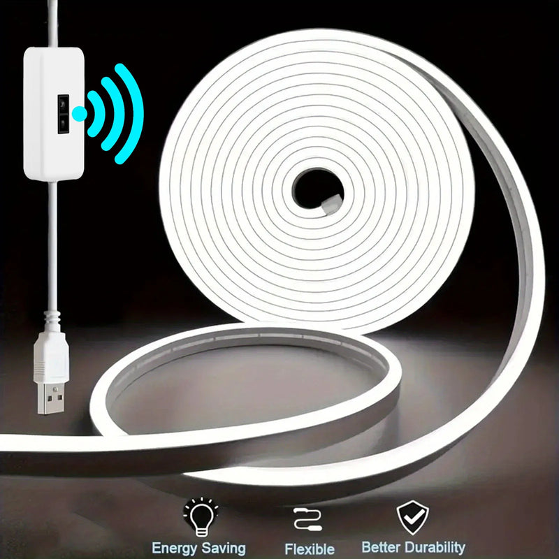 Sensor de movimento neon led luz tira usb interruptor regulável sinal de néon flexível corda de silicone toupe à prova dwaterproof água para casa decoração ao ar livre by Casa Perfeita