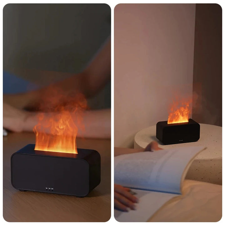Difusor de Aromas Ultrassônico com Efeito Chama & Umidificador