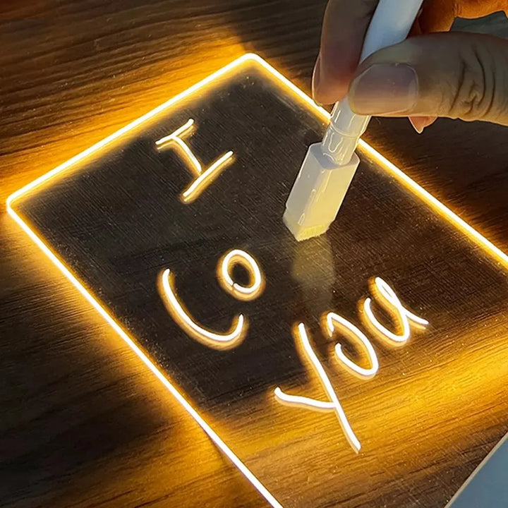 Quadro de Mensagens LED Luminoso USB | Crie e Ilumine Seu Lar
