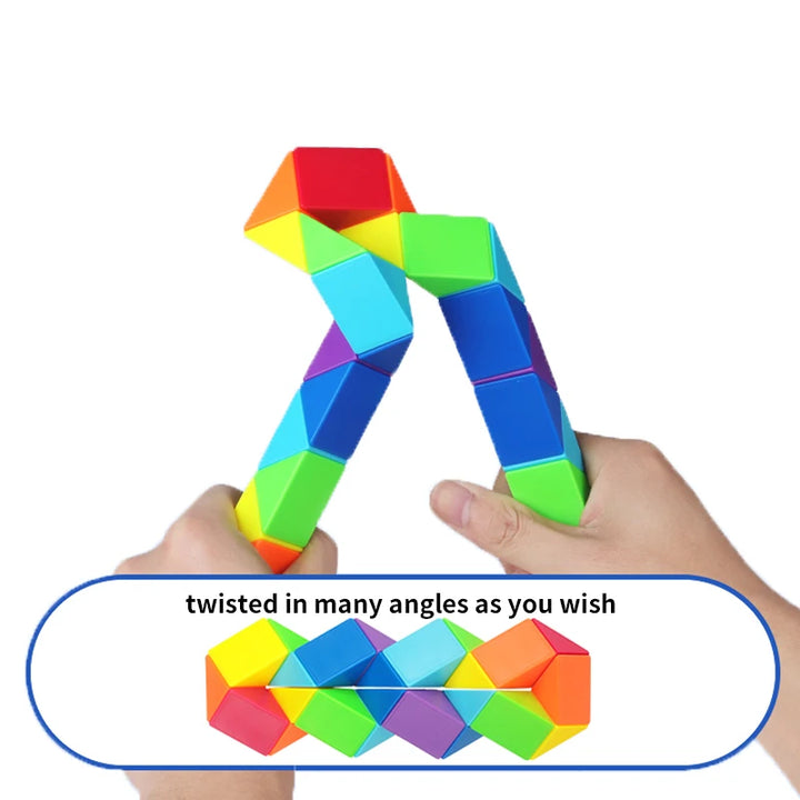 Quebra-Cabeça Mágico 24-96 Segmentos - Brinquedo Antiestresse Cores do Arco-Íris