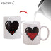 Caneca Mágica 330ml - Cerâmica Que Muda de Cor - Presente Criativo Namorados