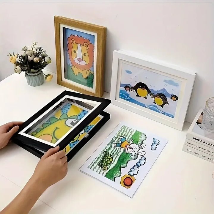 Moldura Magnética para Exibição de Fotos e Arte Infantil