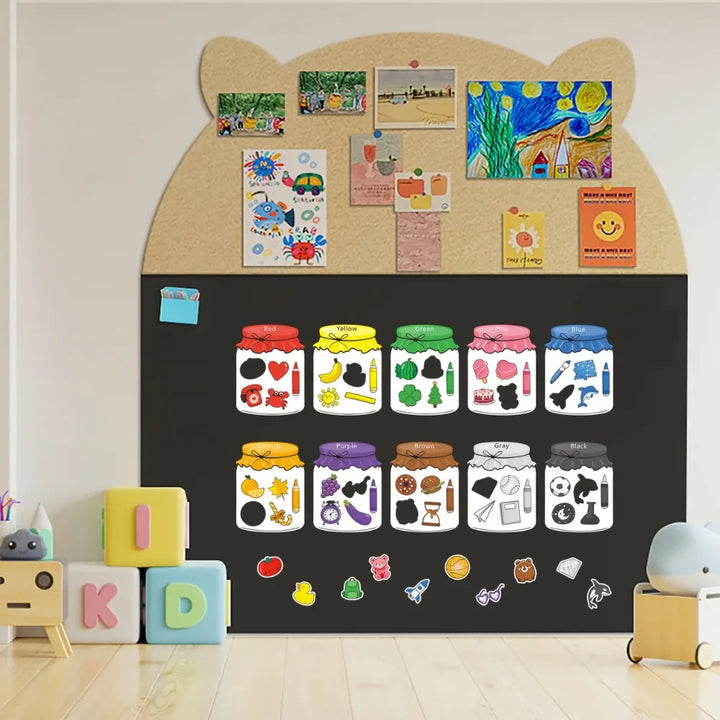 Conjunto Magnético Classificação Por Cores Frutas Infantil