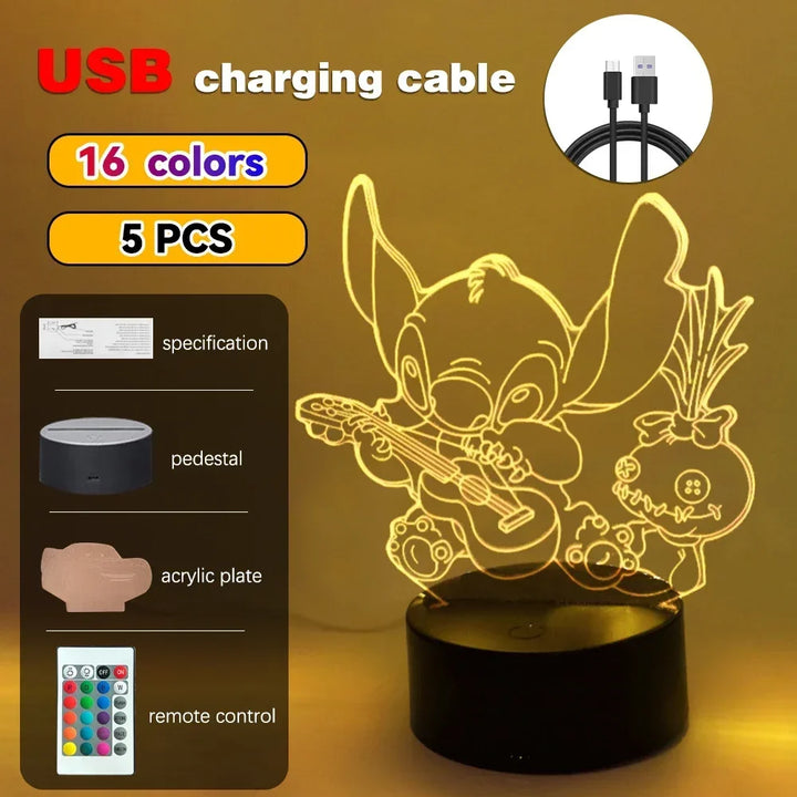 Led night light ilusão ponto lâmpadas de controle remoto toque inteligente decoração do quarto casa lâmpada natal dia dos namorados presentes aniversário by Casa Perfeita