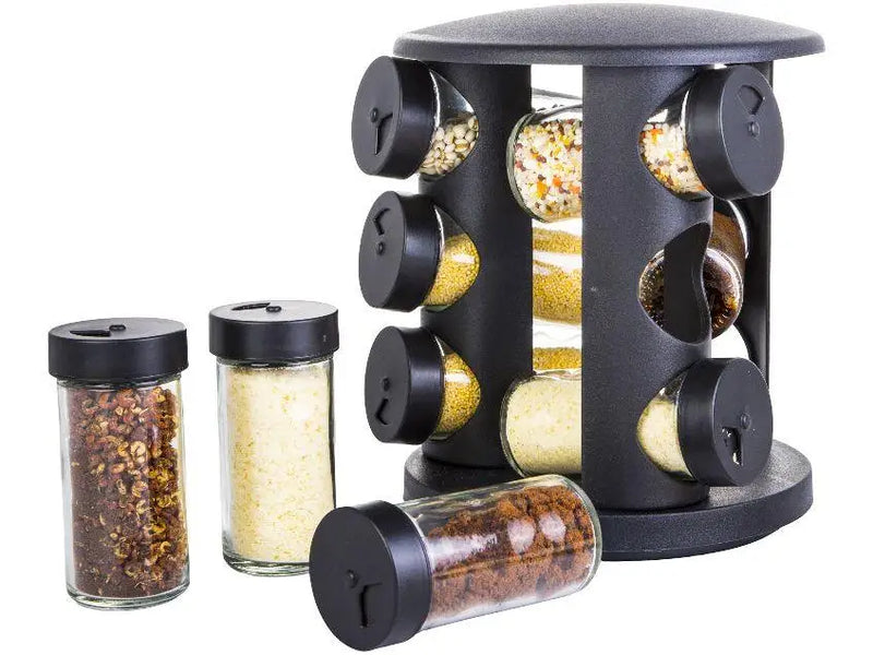 Conjunto Porta Tempero de Vidro Brinox 10 Peças Organiza