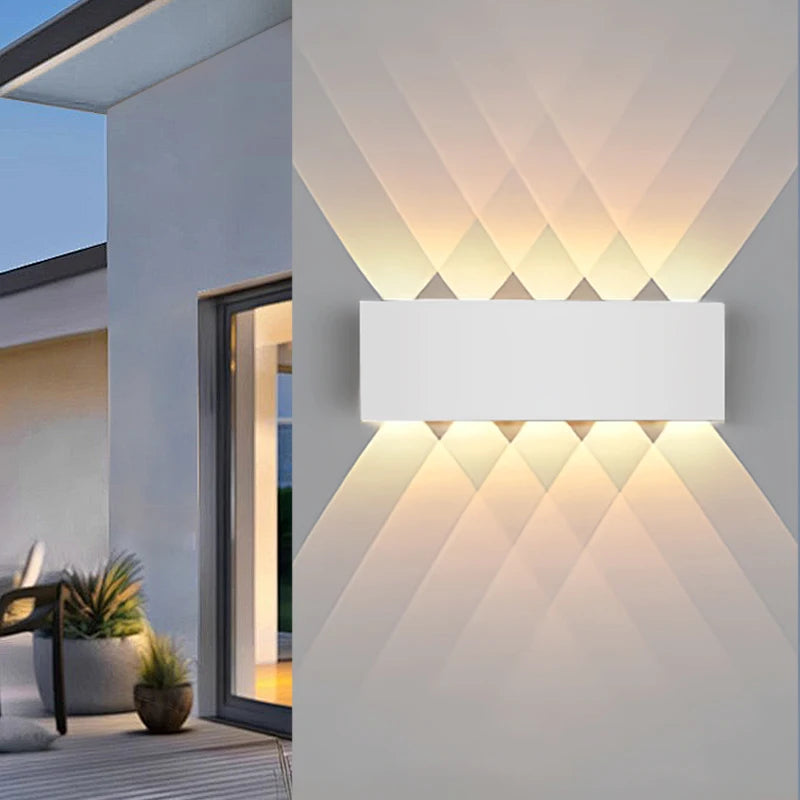 Luz de parede led à prova dip65 água ip65 lâmpada parede ao ar livre jardim varanda luz decoração jardim quintal banheiro quarto sala estar AC85-265V by Casa Perfeita