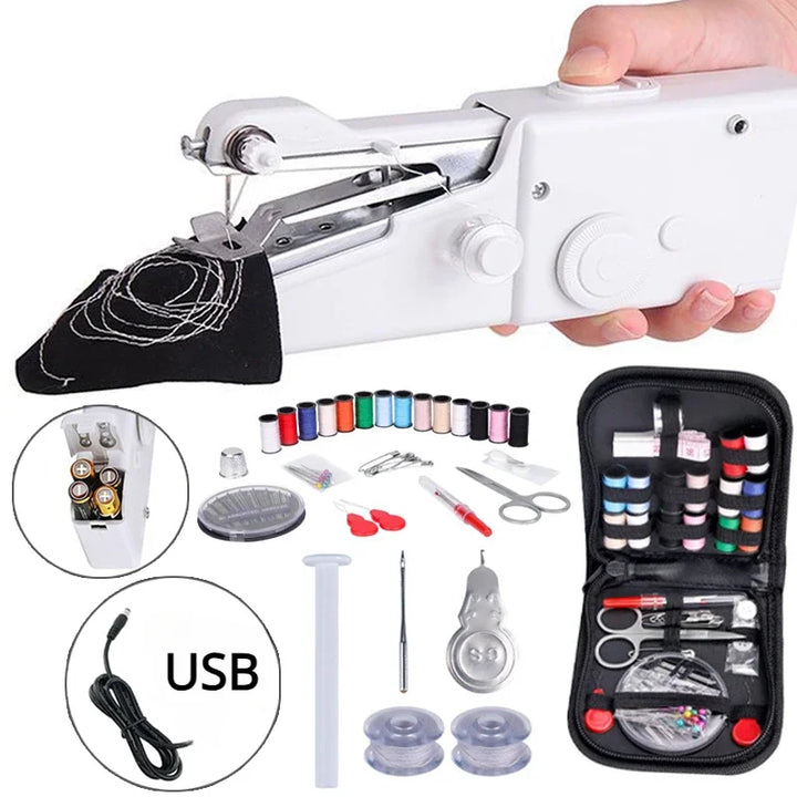 Mini Máquina de Costura Portátil Manual | Para Reparos Rápidos e DIY