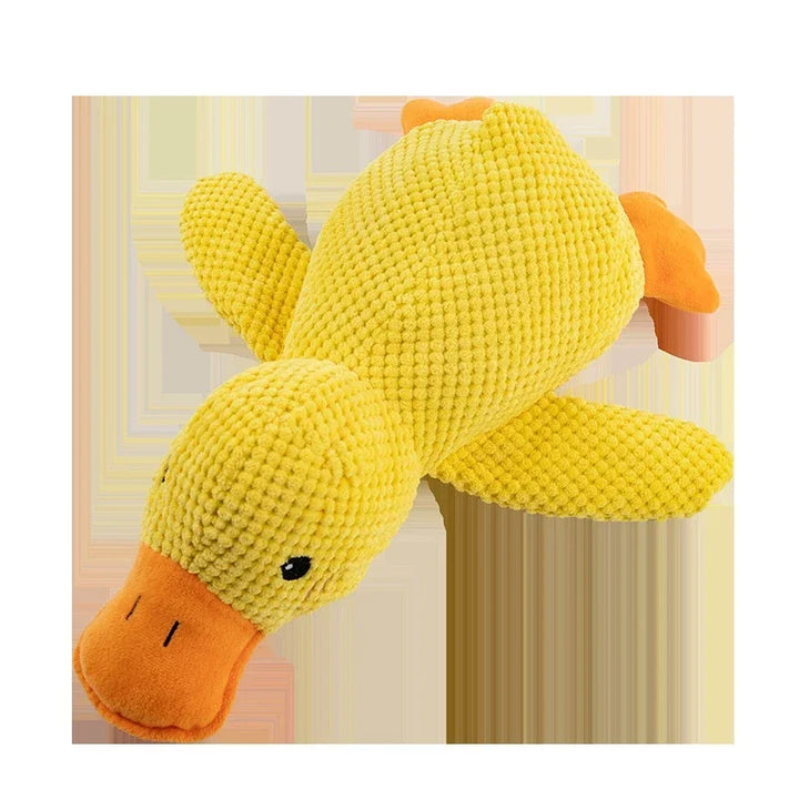 Brinquedo de pelúcia para cachorro, companheiro de dormir, mordida de pato, resistente, moagem de dentes, alívio de som, brinquedo de som de pato by Casa Perfeita