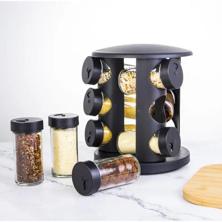 Conjunto Porta Tempero de Vidro Brinox 10 Peças Organiza