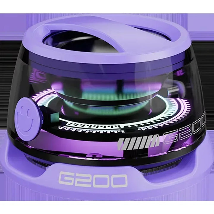 Alto-falante bluetooth portátil g200 rgb iluminação alto-falante magnético bt5.3 mini caixa de som 7 horas de reprodução suporte do telefone