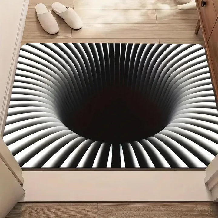 Tapete Veludo 3D Ilusão Óptica Capacho Porta Entrada