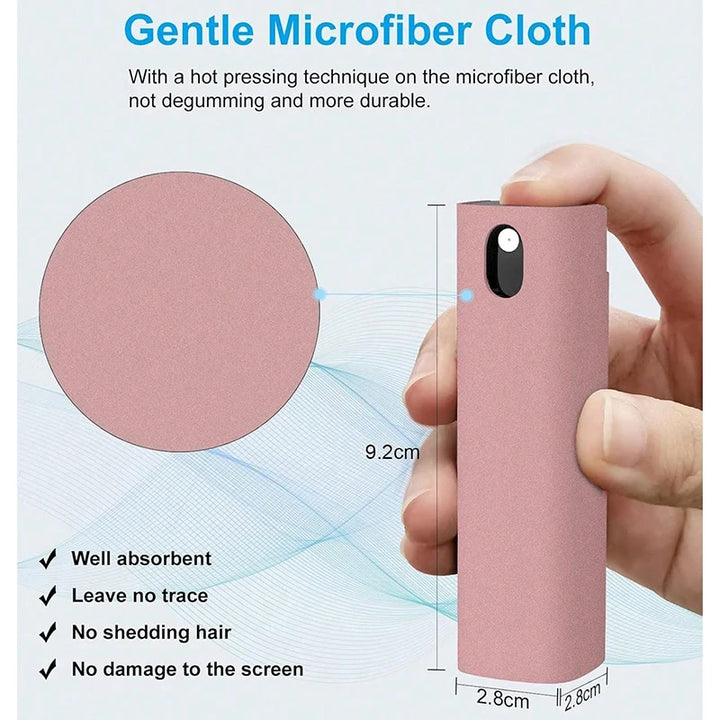 2 em 1 limpador de tela spray computador tela do telefone móvel removedor de poeira ferramenta pano microfibra para iphone ipad toalhetes de limpeza
