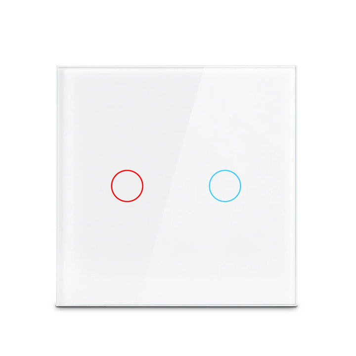 AC100-240 interruptor de toque alimentação led painel interruptores luz parede temperado preto branco cristal vidro 1/2/3 gang interruptor