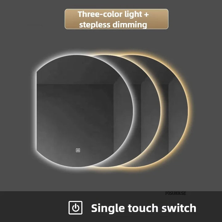 Nordic inteligente espelhos de banho bacia de lavagem de banheiro fixado na parede espelhos de banheiro anti-nevoeiro espelho de vestir hotel espelho decorativo by Casa Perfeita