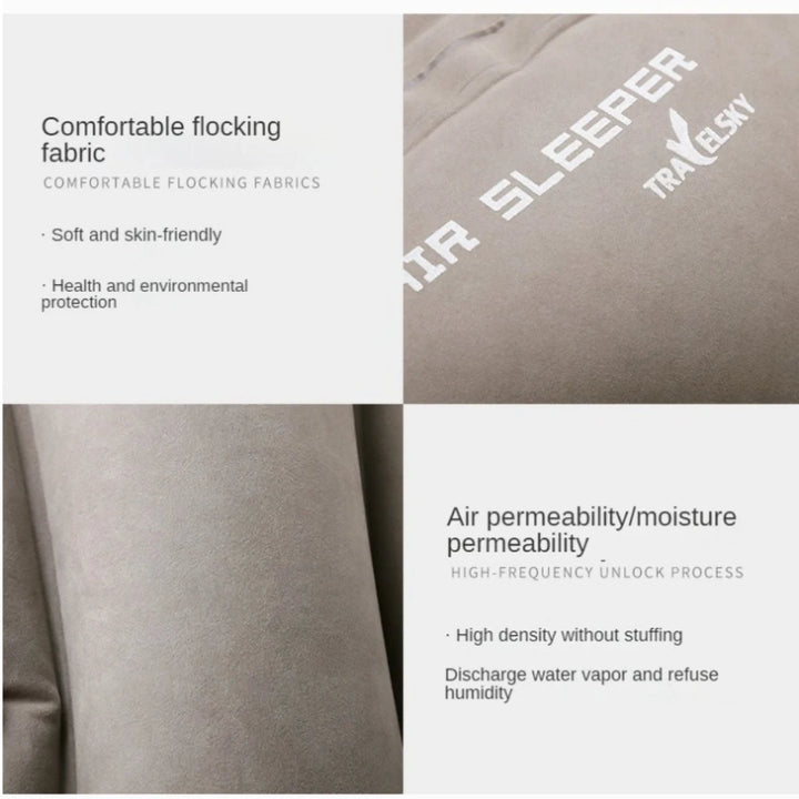 Travesseiro de Viagem Inflável Pescoço Conforto Portátil