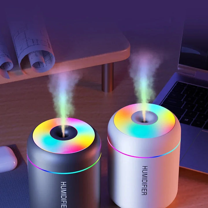 Mini Umidificador e Difusor de Aromas USB 180ml | Silencioso, Portátil para Carro, Casa, Quarto
