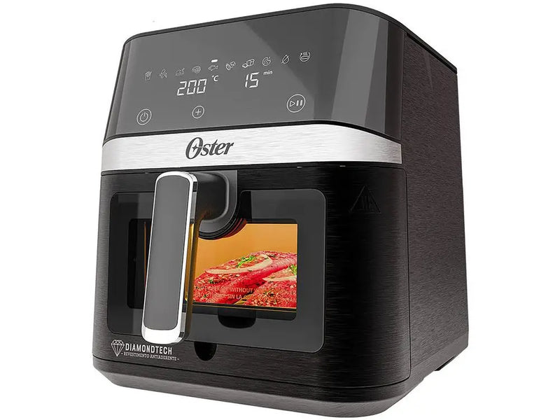 Fritadeira Elétrica Sem Óleo/Air Fryer Oster DiamondTech Preto e Prata com Timer 6L - 110V by Casa Perfeita