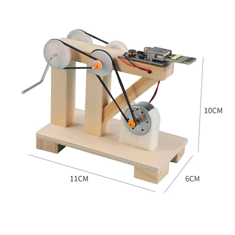 Diy Gerador de Mão Kit Educativo Ciência Para Crianças