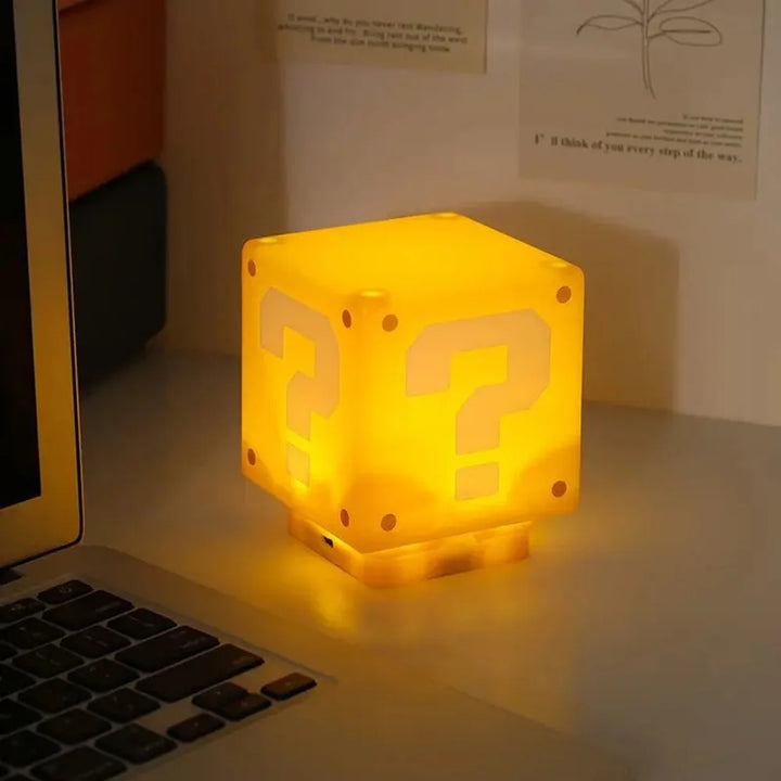 LED Pergunta Mark Brick Night Light com Música