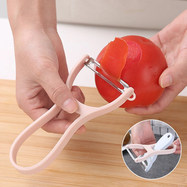 Descascador e ralador de vegetais portátil 2 em 1, multiuso para preparação de refeições veganas, ferramenta de cozinha dobrável com lâminas de aço inoxidável by Casa Perfeita