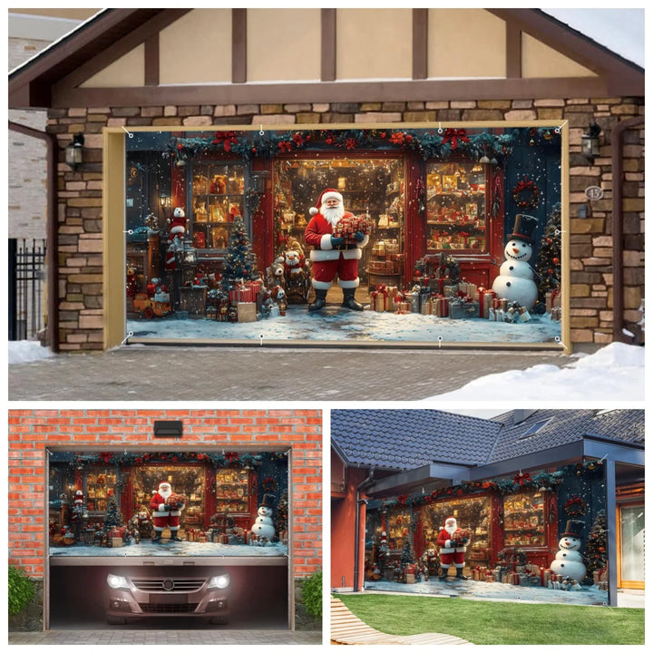 Fundo Natal Vermelho Grande Banner Pano de Fundo Papai Noel