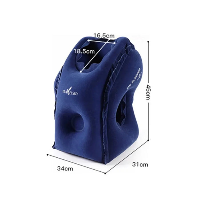 Travesseiro de Viagem Inflável Pescoço Conforto Portátil