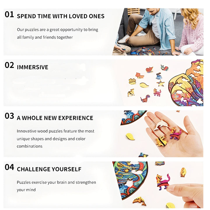 Quebra Cabeça De Madeira Exclusivo Flores E Gatos Adultos