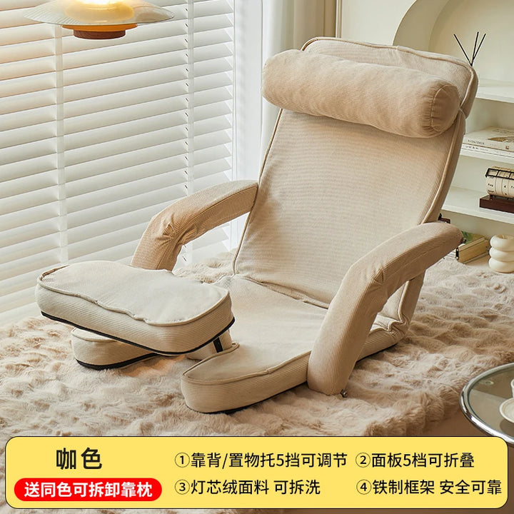 Tatami sofá ajustável dobrável cadeira de escritório preguiçoso multi-posição reclinável durável relaxamento lounge assento conversível sofá by Casa Perfeita