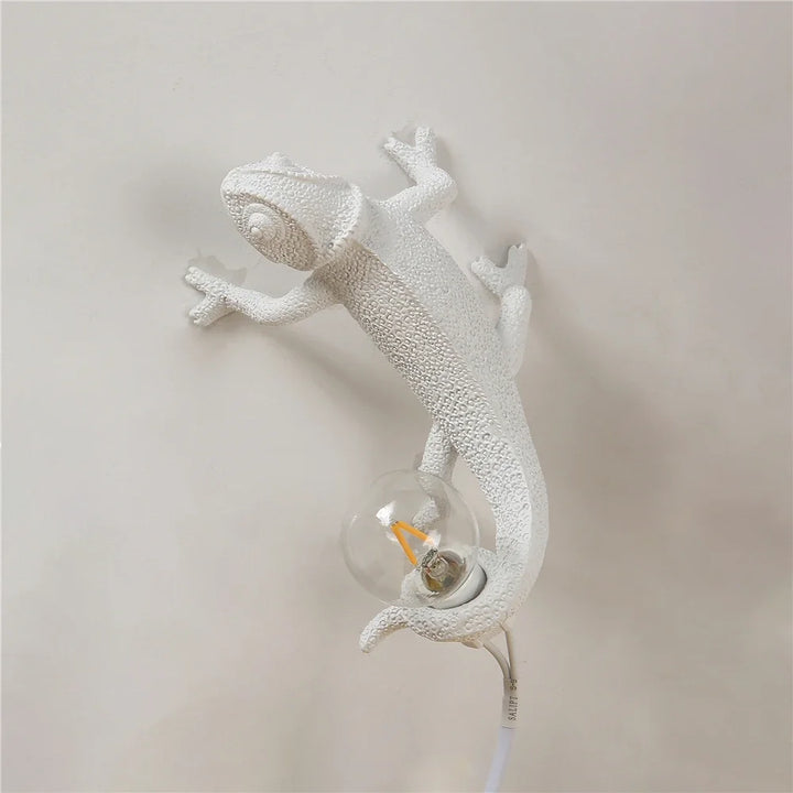lagarto lâmpada de parede ser noite dormitório luz da noite sala estar decoração casa bonito resina animal camaleão luminárias lâmpadas cabeceira by Casa Perfeita