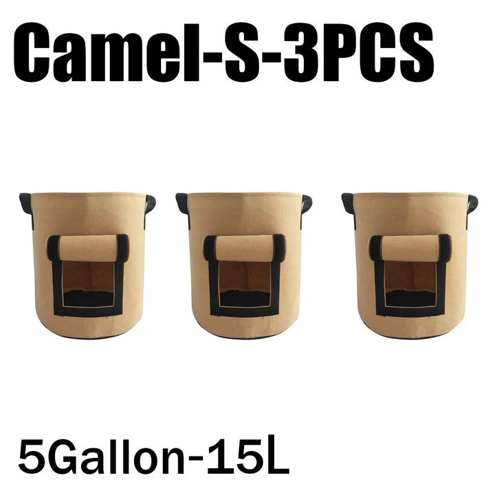 Planta de Feltro Crescer Sacos, Tecido não tecido, Garden Potato Pot, Estufa Vegetal Growing Bags, Hidratante, Ferramentas verticais, 3 estilos by Casa Perfeita