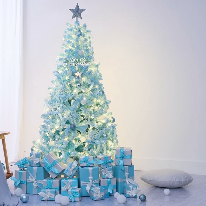Árvore De Natal Azul Luxo Branca e Azul