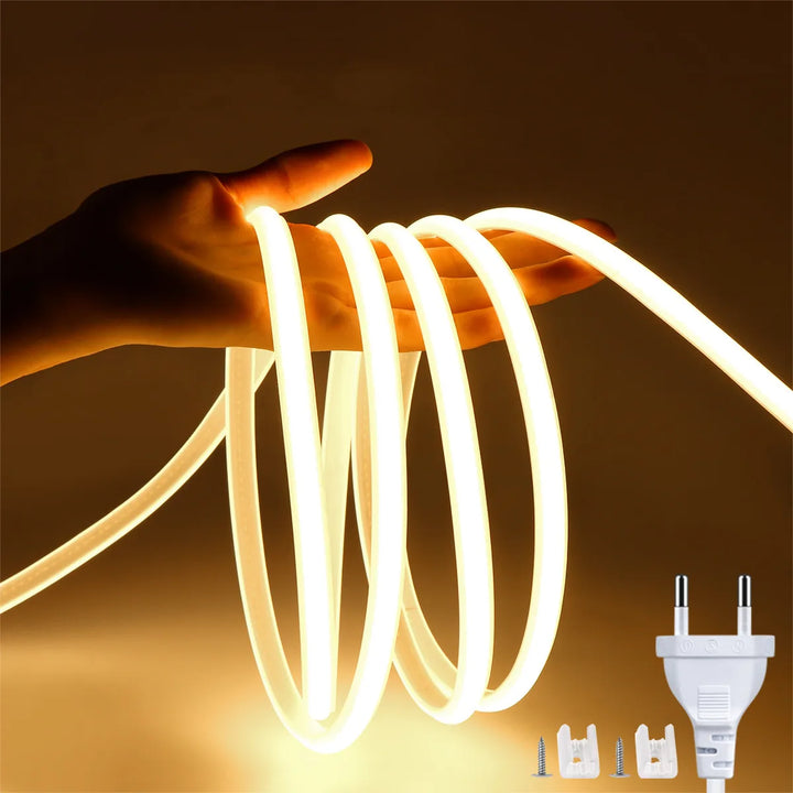 Fita De LED COB 288 LEDs Por M 110 220V CRI RA90 Ao Ar Livre