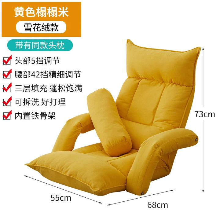 Tatami sofá ajustável dobrável cadeira de escritório preguiçoso multi-posição reclinável durável relaxamento lounge assento conversível sofá by Casa Perfeita