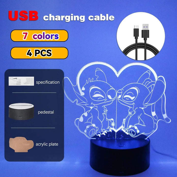 Led night light ilusão ponto lâmpadas de controle remoto toque inteligente decoração do quarto casa lâmpada natal dia dos namorados presentes aniversário by Casa Perfeita