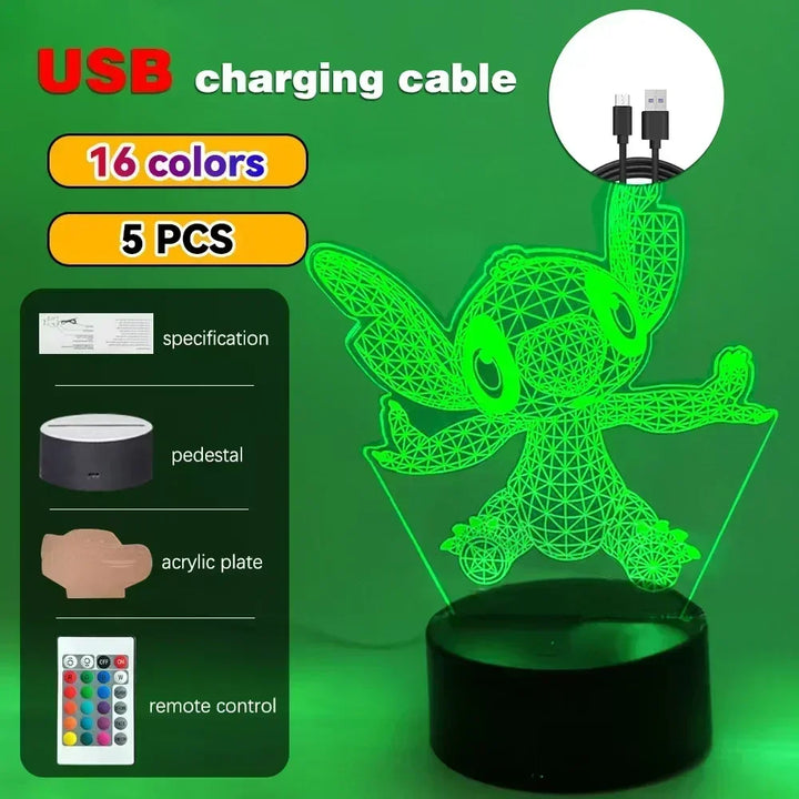 Led night light ilusão ponto lâmpadas de controle remoto toque inteligente decoração do quarto casa lâmpada natal dia dos namorados presentes aniversário by Casa Perfeita