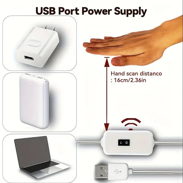 Fita LED Inteligente c/ Sensor de Gestos e Dimmer USB | Luz para Armários e Cozinha