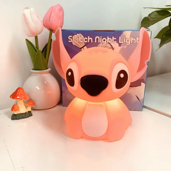 Stitch dos desenhos animados nightlight sensível ao toque carregamento usb bonito lâmpada de cabeceira para enviar amigos presentes de aniversário by Casa Perfeita