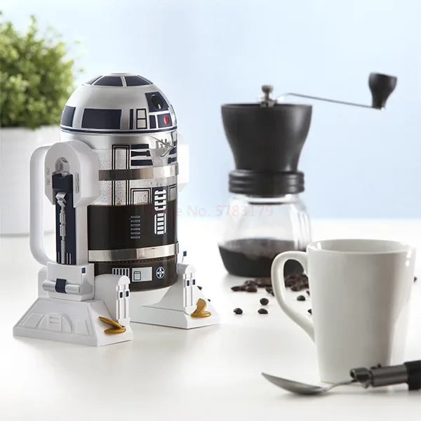 Moka R2D2 Manual Inox 960ml Ideal Para Escritório Star Wars
