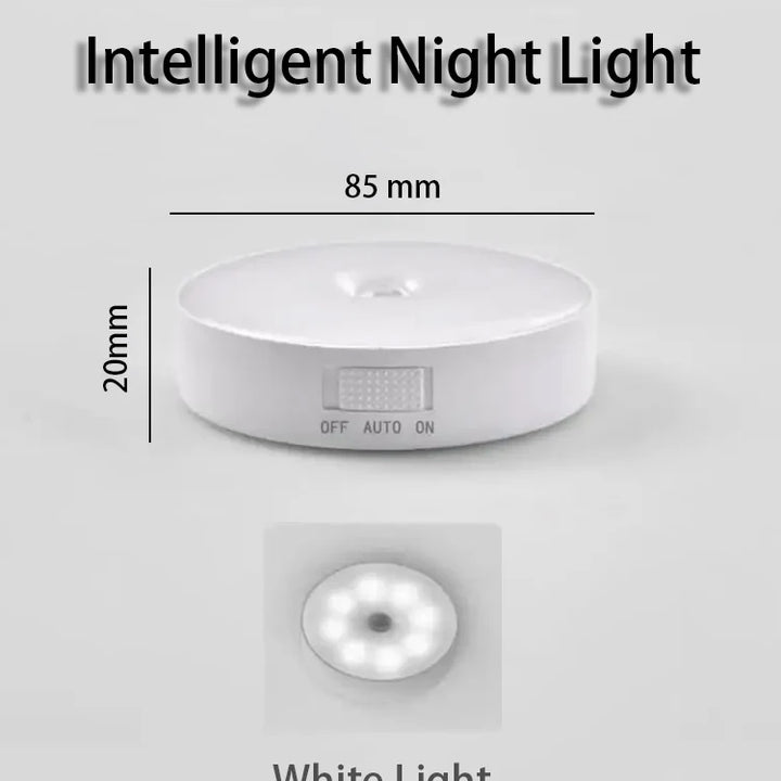 LED Inteligente Sensor do Corpo Humano Night Lamp, Iluminação Automática de Emergência, Carregamento USB, Sem Fio, Magentic, Sucção, Uso Luz Noturna