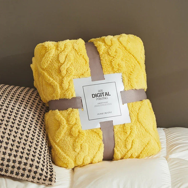 Cobertor de Flanela Coral Fofo Pelúcia Confortável Quente