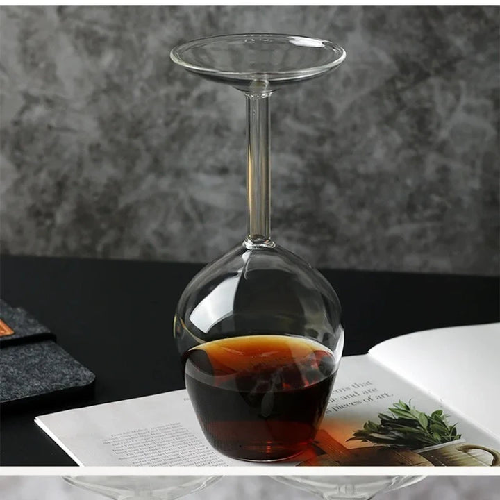 Copo de Vinho Invertido 400ml Haste Longa Design Festas