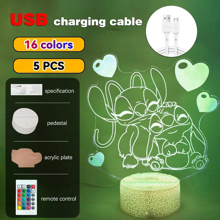 Led night light ilusão ponto lâmpadas de controle remoto toque inteligente decoração do quarto casa lâmpada natal dia dos namorados presentes aniversário by Casa Perfeita