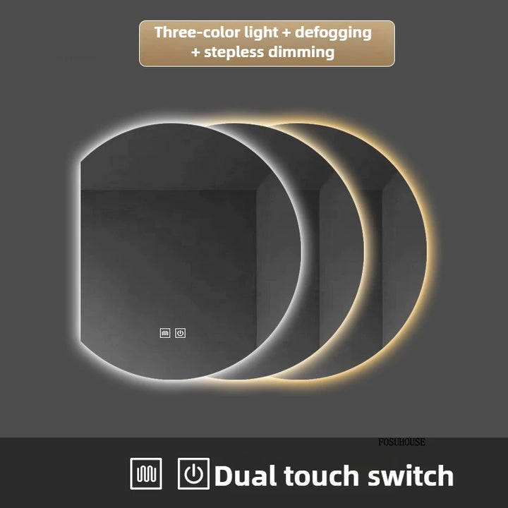 Nordic inteligente espelhos de banho bacia de lavagem de banheiro fixado na parede espelhos de banheiro anti-nevoeiro espelho de vestir hotel espelho decorativo by Casa Perfeita