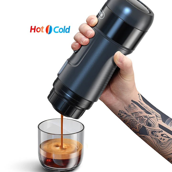 Cafeteira Portátil HiBREW H4A: Compatível com Nespresso, Dolce Gusto e Café em Pó – Espresso para Carro e Casa!