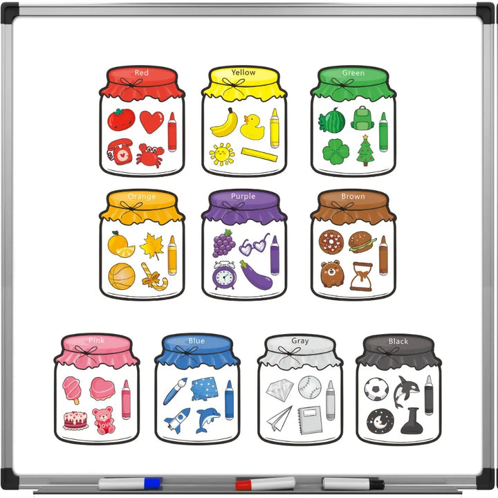 Conjunto Magnético Classificação Por Cores Frutas Infantil