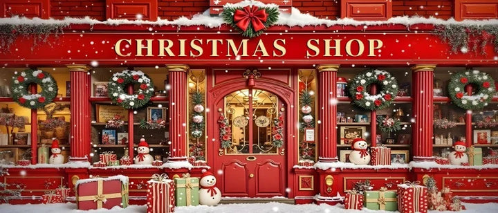 Fundo Natal Vermelho Grande Banner Pano de Fundo Papai Noel