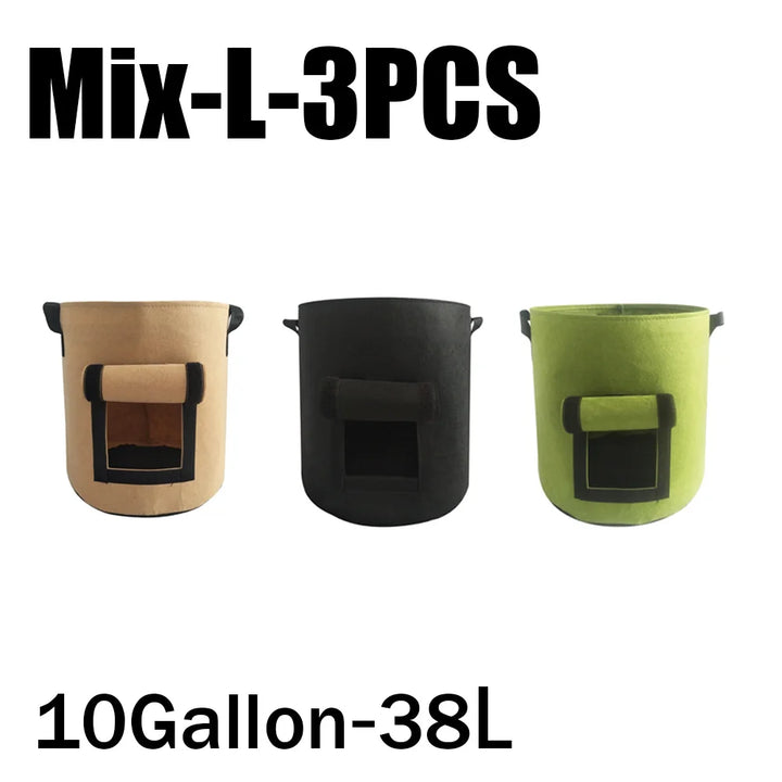 Planta de Feltro Crescer Sacos, Tecido não tecido, Garden Potato Pot, Estufa Vegetal Growing Bags, Hidratante, Ferramentas verticais, 3 estilos by Casa Perfeita